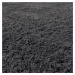 Flair Rugs koberce Kusový koberec Shaggy Teddy Charcoal kruh Rozměry koberců: 133x133 (průměr) k