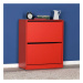 Adore Furniture Botník 84x73 cm červená