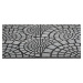 Gumová rohožka - předložka LUBIANA stříbrná 45x75 cm Mybesthome