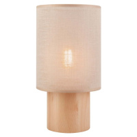 Světle hnědo-béžová stolní lampa s textilním stínidlem, výška 30 cm Ari – LAMKUR