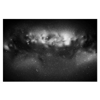 Fotografie Space background with night starry sky, arvitalya, 40x26.7 cm