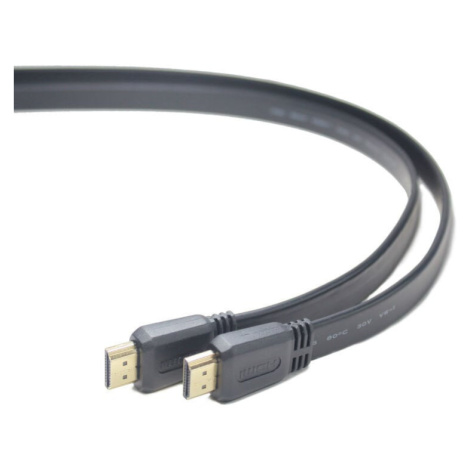 PremiumCord kabel HDMI, M/M, High Speed + Ethernet, plochý, zlacené konektory, 1.5m, černá - kph