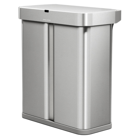 Simplehuman Bezdotykový koš s hlasovým senzorem na tříděný odpad 58 l, nerez