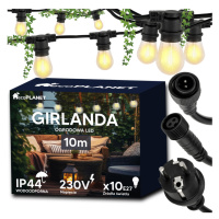 Zahradní girlanda 10m + 11x 1W LED žárovka