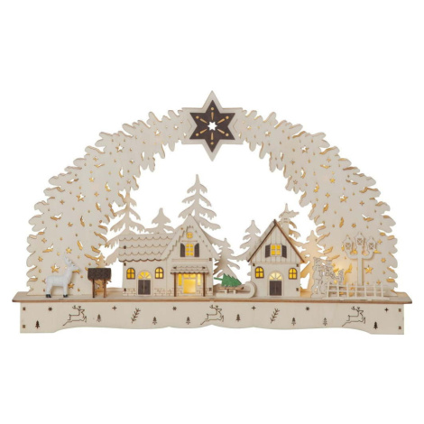 Světle hnědá světelná dekorace s vánočním motivem Bamberg – Star Trading