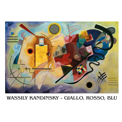 Umělecký tisk Žlutá, červená, modrá, Kandinsky, (70 x 50 cm) MIGNECO&SMITH