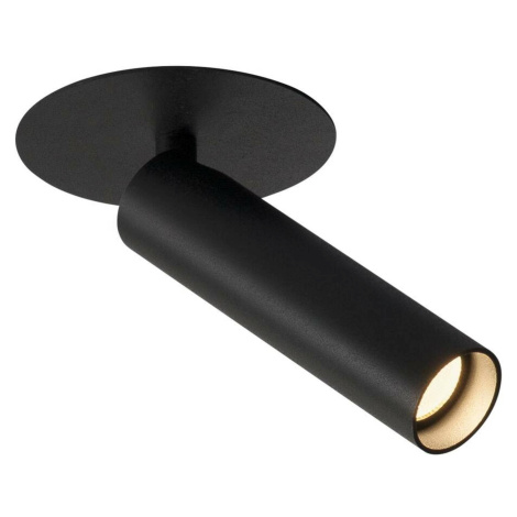 SLV BIG WHITE KARPO, vestavné svítidlo, jedna žárovka, LED, 3000K, černé, plochá rozeta, 7,5 W 1