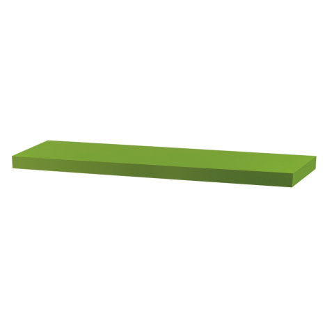 Nástěnná polička, zelený mat, 80 x 24 x 4 cm