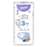 BELLA HAPPY Baby Plenky jednorázové Midi 5-9 kg 50 ks