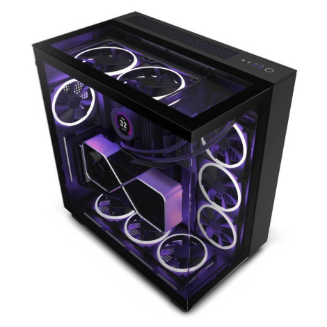 NZXT skříň H9 Elite dvoukomorová ATX / 3xRGB 120 mm / 1x 120mm fan / prosklená / RGB&fan control