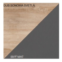 ArtCross Konferenční stolek SOLO | SOL 03 Barva: Dub sonoma světlá / šedý mat