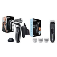 BRAUN Series 7 71-S7200cc Silver + Braun Sada Pro Péči O Tělo 3 BG3350 pro muže