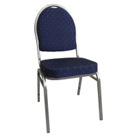 Tempo Kondela Židle JEFF 3 NEW - látka modrá/šedý rám + kupón KONDELA10 na okamžitou slevu 3% (k