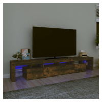 vidaXL TV skříňka s LED osvětlením kouřový dub 230x36,5x40 cm