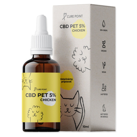 CURE POINT Olej CBD PET 5% kuře 10ml