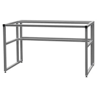 bedrunka hirth Hliníkový pracovní stůl workalu®, základní rám, hliník, 4 nohy, š x v 1250 x 850 