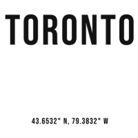 Ilustrace Toronto simple coordinates, Finlay & Noa, 30x40 cm