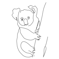 Ilustrace Koala, Hugo Jurčík, 40x40 cm