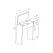 Kalune Design Toaletní stolek INCI 74 cm bílý