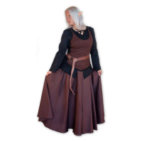 Středověká kolová sukně - hnědá, velikost XL
