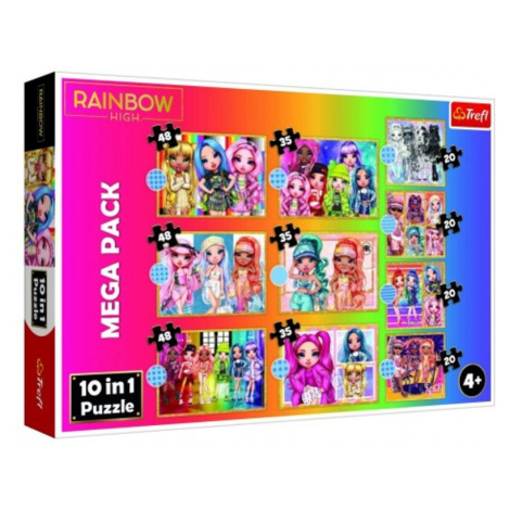 Trefl Puzzle 10v1 Kolekce módních panenek/Rainbow high v krabici 40x27x6cm
