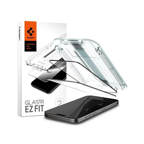 Spigen Glass tR EZ Fit 2 Pack FC Black iPhone 15 Pro