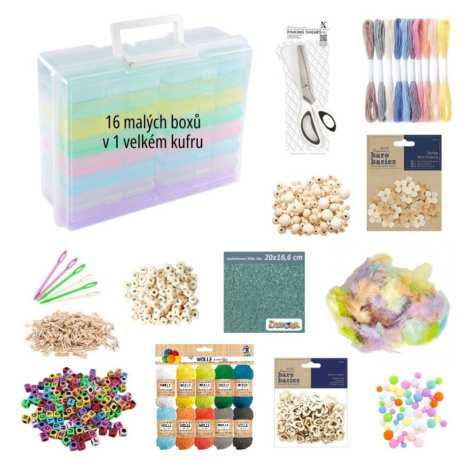 Sada pro třídu velký kreativní box pastelový a materiál na tvoření