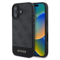 Guess PU 4G Stripe Zadní pro iPhone 16 Grey