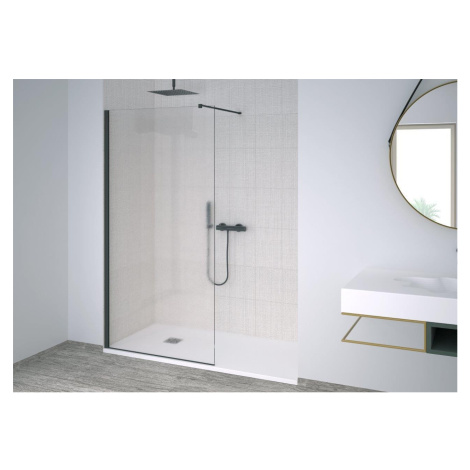 Hopa Be.Colors walk-in sprchová zástěna 158 - 160 x 200 cm rám stříbrná sklo bílé linky BBCO5074