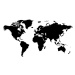 Ilustrace Worldmap black white background, Finlay & Noa, 40x30 cm