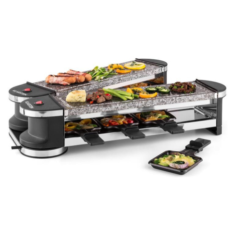 Klarstein Tenderloin 100, raclette gril, 1200 W, pro 8 osob, 2 x přírodní kámen