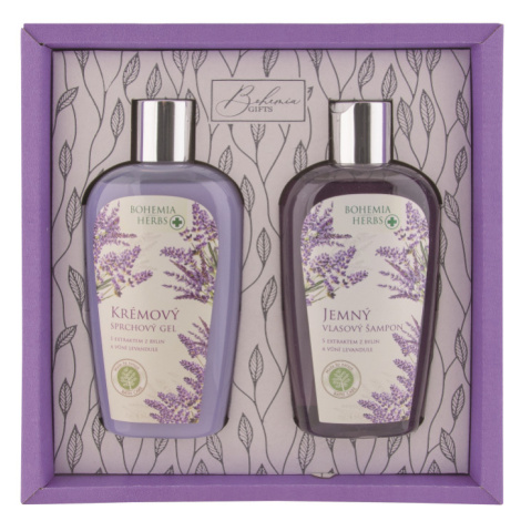Bohemia Herbs dárkové balení levandule sprchový gel 250 ml a vlasový šampon 250 ml Bohemia Gifts & Cosmetics