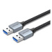 Vention Cotton Braided USB 3.0 A Male to A Male Cable 2M Gray Aluminum Alloy Type