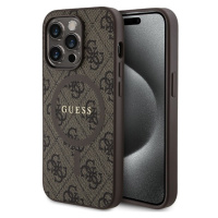 Guess PU Leather 4G Colored Ring MagSafe kryt iPhone 14 Pro hnědý