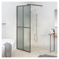 vidaXL Zástěna do průchozí sprchy 90 x 195 cm tmavé tvrzené sklo