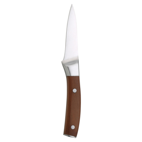 Nůž na loupání z nerezové oceli a bukového dřeva Bergner / 8,75 cm / ergonomická rukojeť / stříb