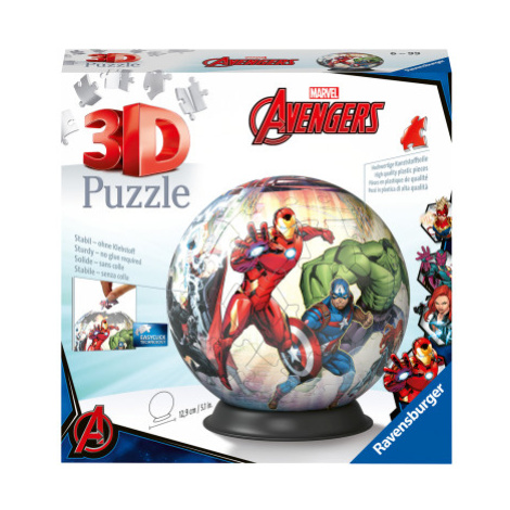 Puzzle 3D Ball Marvel: Avengers 72 dílků RAVENSBURGER