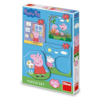 Dino PEPPA PIG - RODINA 3-5 baby Puzzle set