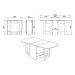 Jídelní stůl rozkládací Jannick 160x75x80 cm (dub dakota)