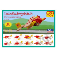 MOY TOY Lietadlo dvojplošník (drevená stavebnica) - hra z kategorie Stavebnice