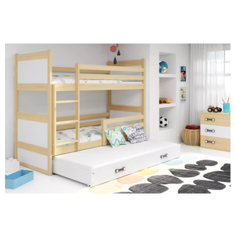 Dětská patrová postel s výsuvnou postelí RICO 200x90 cm BMS