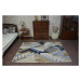 Dywany Lusczow Kusový koberec DROP JASMINE 758 světle modrý / kouřový