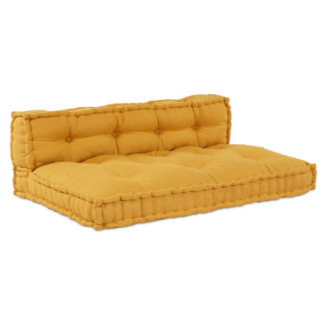 vidaXL Polštář na pohovku 2 pcs Žlutá 60 x 40 cm Bavlna