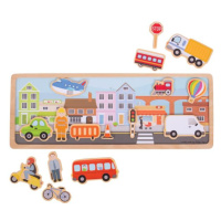 Bigjigs Toys Magnetické puzzle město