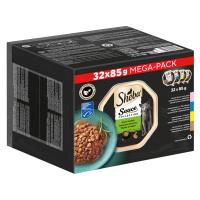 Multibalení Sheba variace mističky 32 x 85 g - Sauce Lover (losos, tuňák, kuře, kachna)