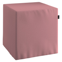 Dekoria Náhradní potah na sedák -kostka pevná, matně růžová, kostka 40 x 40 x 40 cm, Cotton Pana