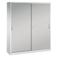 C+P Skříň s posuvnými dveřmi ACURADO, 8 polic, v x š x h 1950 x 1600 x 400 mm, světlá šedá / bíl