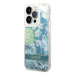 Guess GUHCP14XLFLSN hard silikonové pouzdro iPhone 14 PRO MAX 6.7" green Flower Liquid Glitter