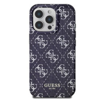 Guess IML Denim Effect MagSafe Zadní Kryt pro iPhone 16 Pro Max Dark Blue