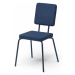 Muzza Modrá jídelní židle option se čtvercovým opěradlem a čtvercovým sedákem